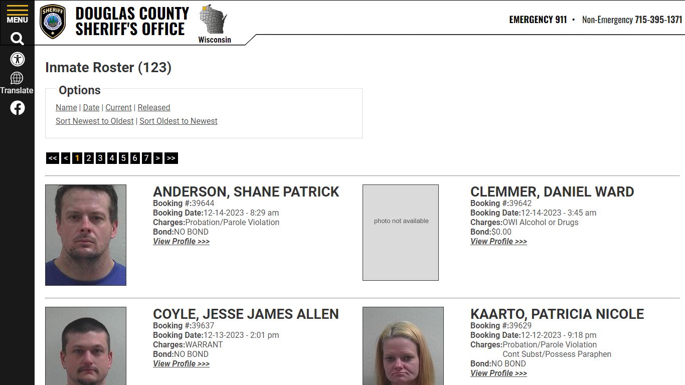 Inmate Roster - Current Inmates Booking Date Descending - Douglas ...